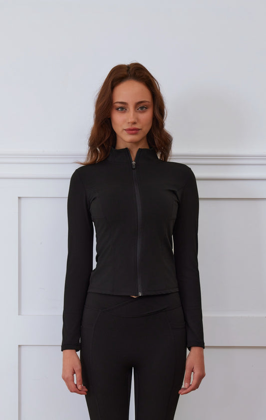 Autour Zip-Up Jacket - Black