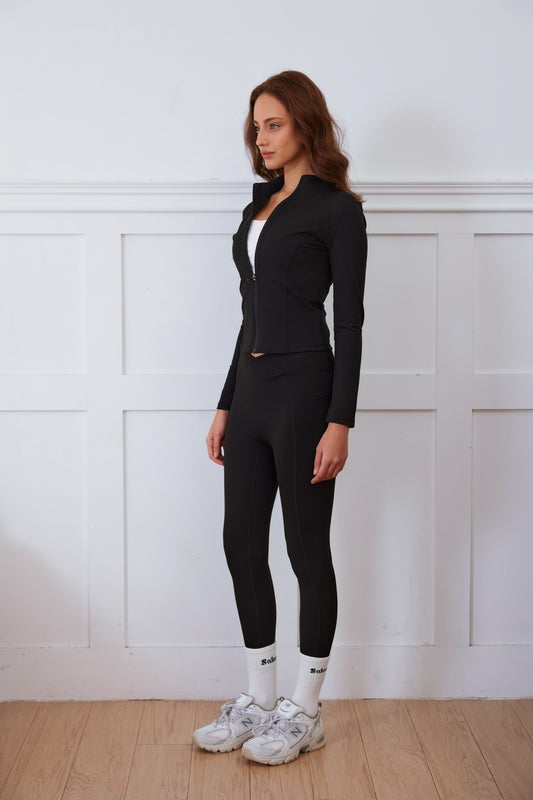 Autour Zip-Up Jacket - Black