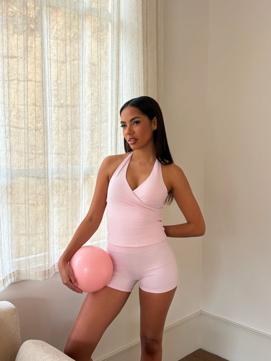 Naya Wrap Halter Top - Bubble Gum