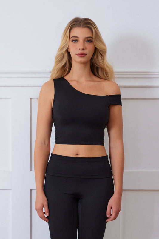 Elevé Asymmetric Tank — Black Sesame